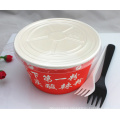 Disposable Paper Bowl with Plastic Cover